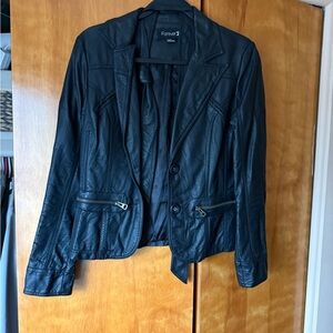 Forever 21 Black Faux Leather Jacket